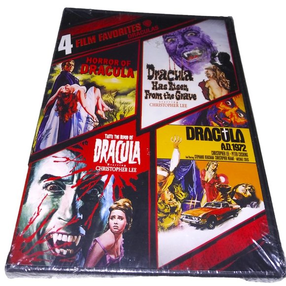 Dracula Horror That Never Dies 4 Film Favorite DVD Christopher Lee Vampire NEW - Picture 1 of 5